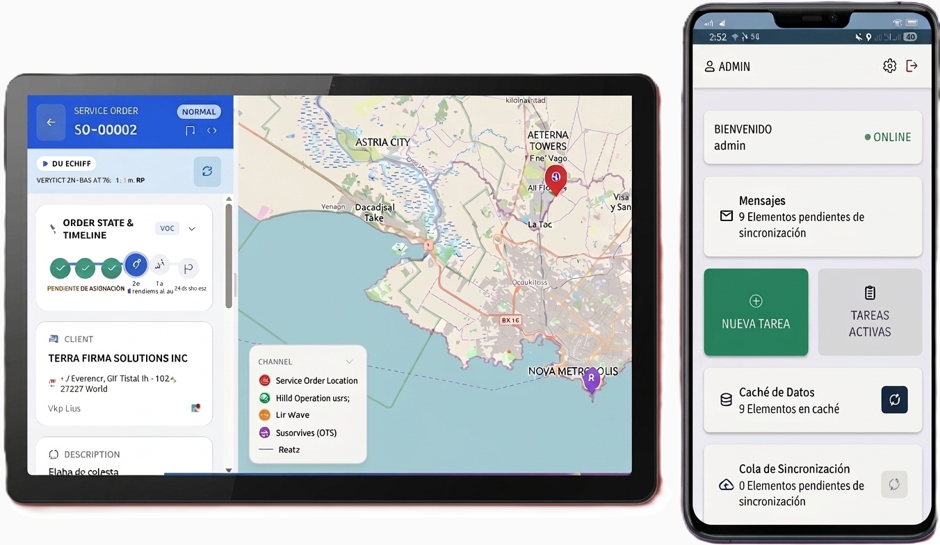 Service Order + GPS Dashboard
